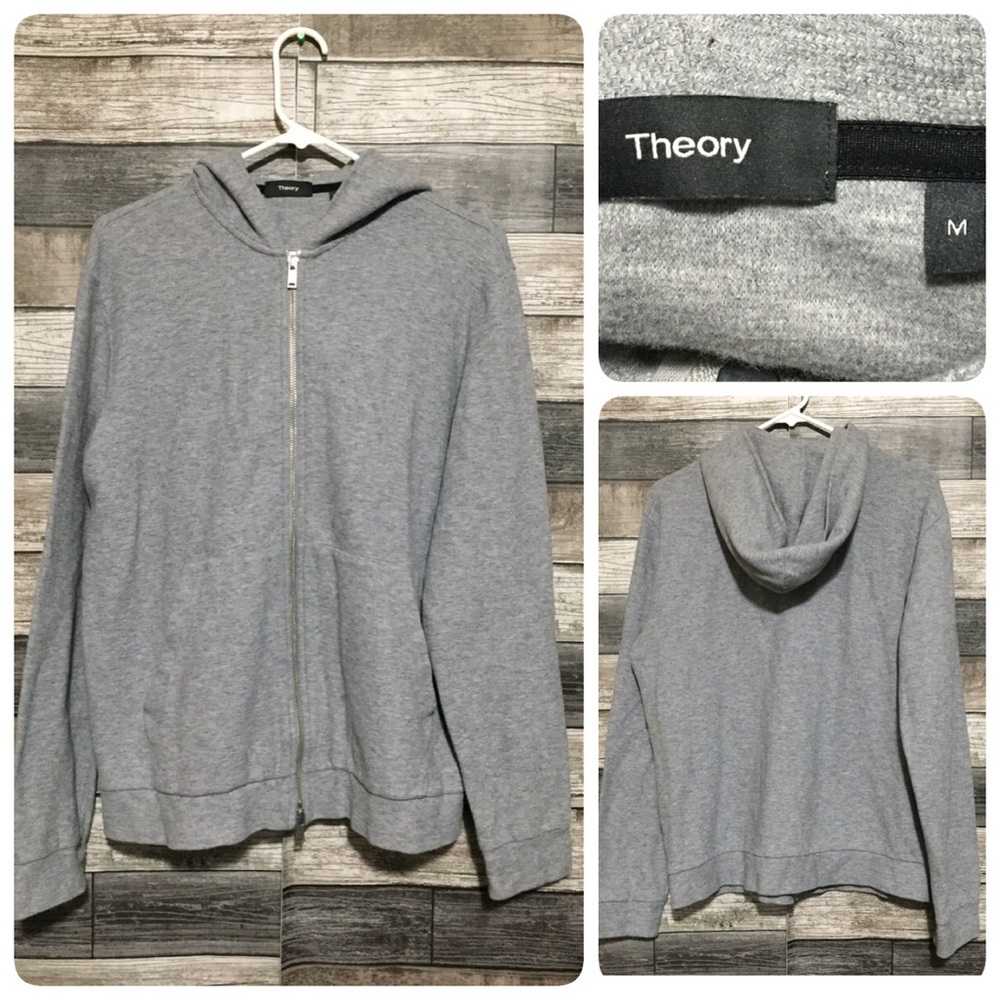 Theory Gray Zip-Up Hoodie
